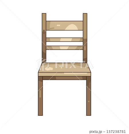 Illustration of wooden chair 137238781