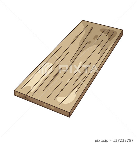 Illustration of wood plank 137238787