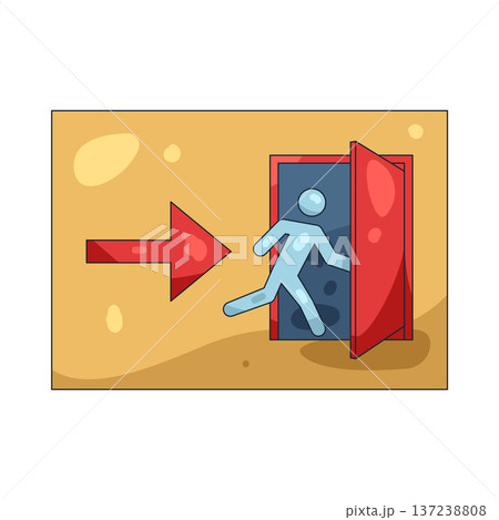 Illustration of Exit door 137238808