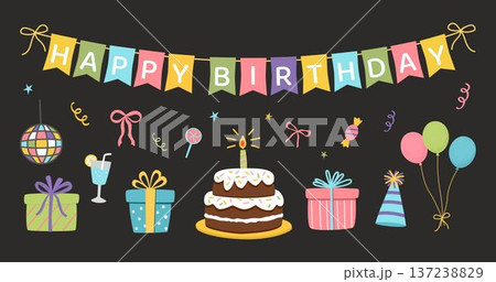 birthday, pink, color, kid, tiling, dot, pattern, yellow, simple, cute, holiday, pastel, streamer, white, children, decor, repeat, tile, vector, motif, decoration, digital, floral, confetti, seamless, 137238829
