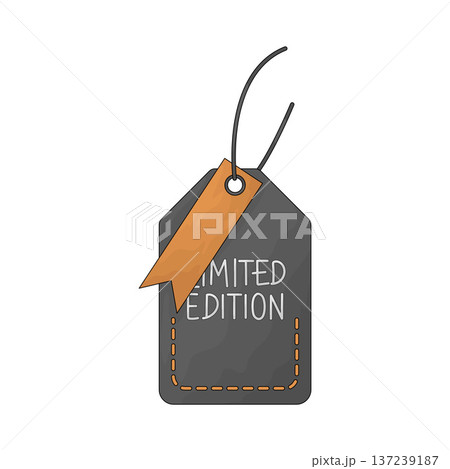 Illustration of Limited Edition Tag 137239187