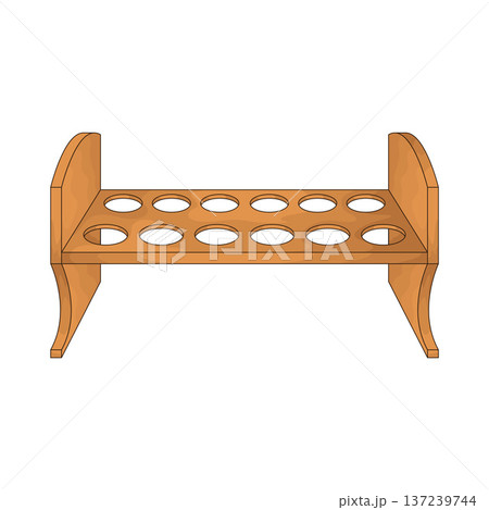 Illustration of Test Tube Rack 137239744