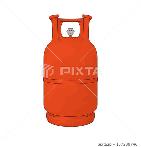Illustration of gas cylinder 137239746