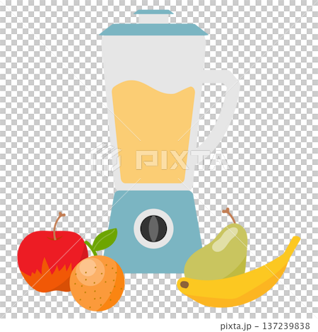 Fresh juice and fruit being blended in a blender Fresh juice and fruit being blended in a blender 137239838