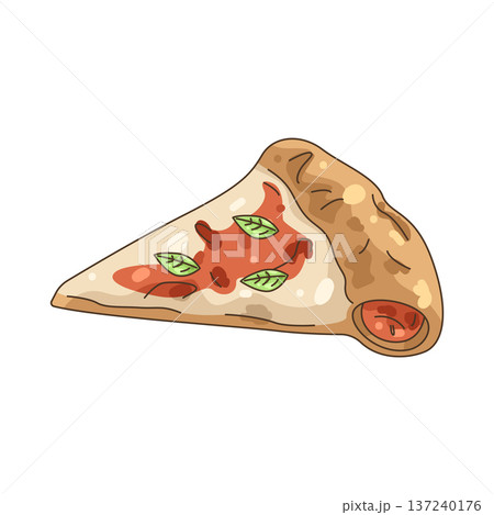 Illustration of pizza slice 137240176