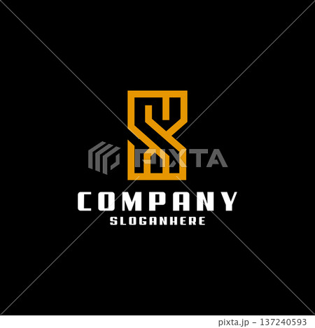 modern abstract initial SX logo design vector modern abstract initial SX logo design vector 137240593