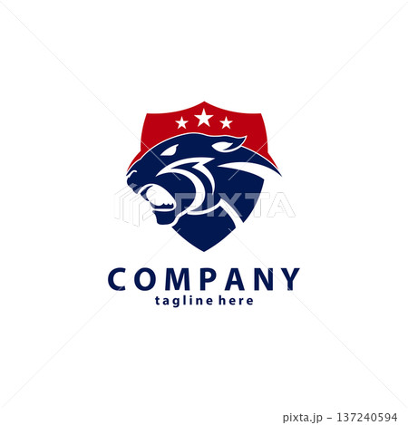 panther shield logo design vector panther shield logo design vector 137240594