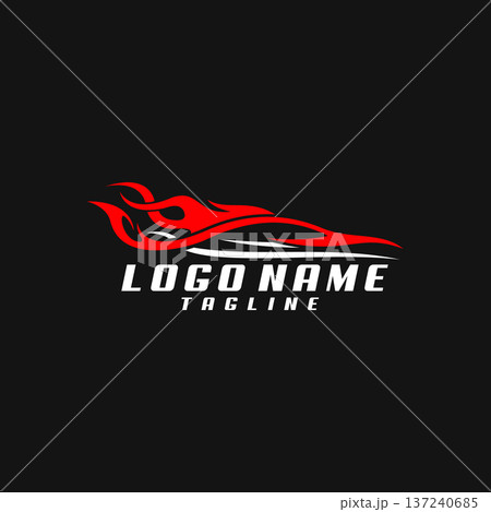 car fire logo vector design 137240685