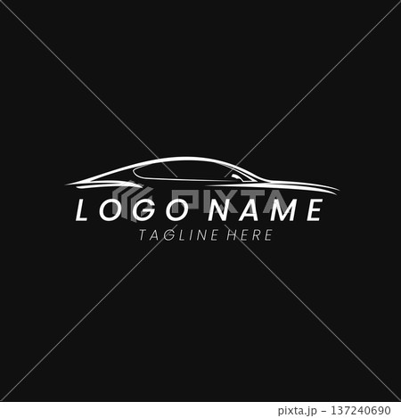 classic car line vector logo design classic car line vector logo design 137240690