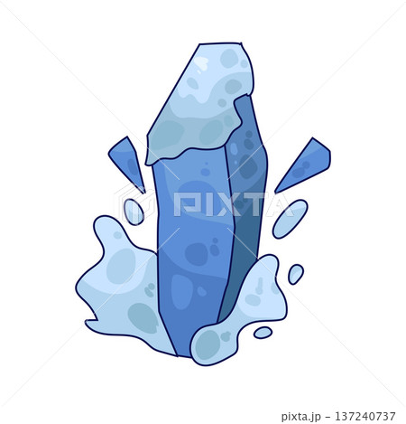 Illustration of Ice Crystal Illustration of Ice Crystal 137240737
