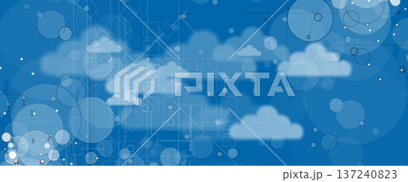 Abstract cloud concept technology background and data network security 137240823