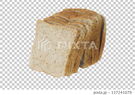 slice of bread bakery dessert with flowers arrangement flat lay style slice of bread bakery dessert with flowers arrangement flat lay style 137241079
