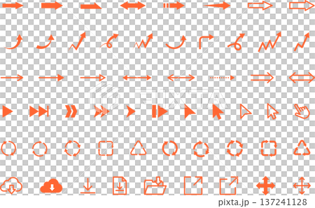 Arrow, rising, growth, download icon illustration 137241128