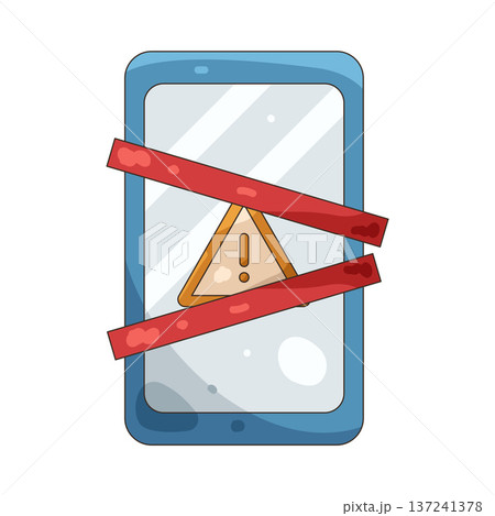 Illustration of Blocked phone 137241378