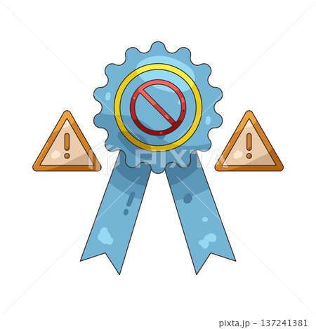 Illustration of Blocked badge 137241381