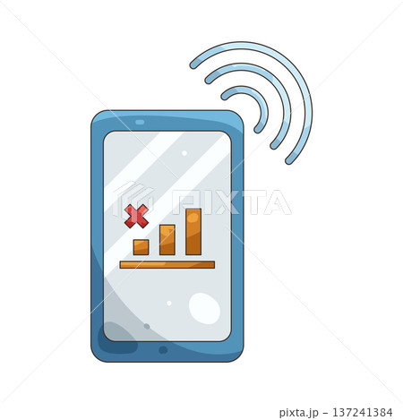 Illustration of Blocked signal 137241384