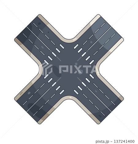 Illustration of road intersection  137241400
