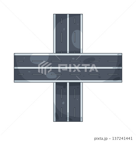 Illustration of road intersection  137241441