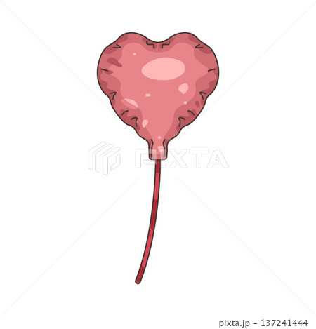 Illustration of heart-shaped balloon Illustration of heart-shaped balloon 137241444