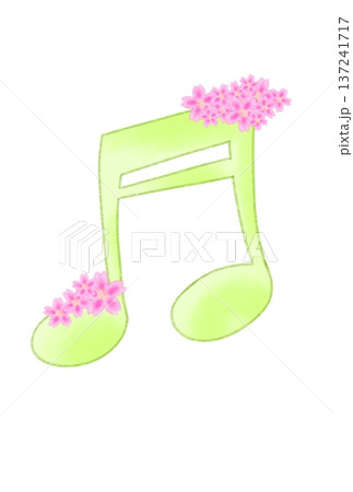 サクラの付いた音符 137241717