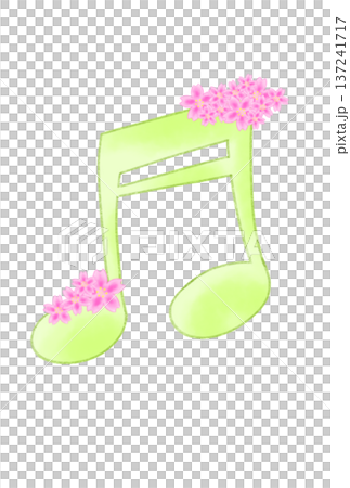 サクラの付いた音符 137241717