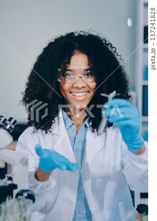 Chemical Laboratory of the Food supply . Food in laboratory, dna modify .GMO Genetically modified food in lab . Chemical Laboratory of the Food supply . Food in laboratory, dna modify .GMO Genetically modified food in lab . 137241828