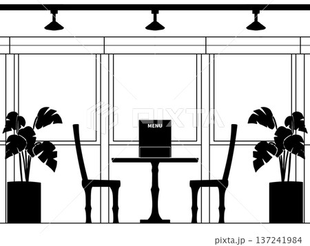 カフェ（シルエット） 137241984