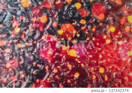 Abstract red and black texture with liquid bubbles Abstract red and black texture with liquid bubbles 137242374