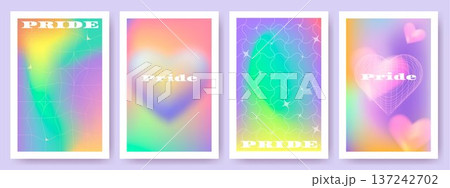 Card with iridescent gradient background 137242702