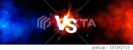 Dynamic vs background with blue red smoke effect 137242715