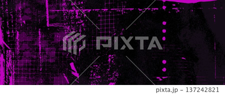 Grunge background with neon paint splatters 137242821