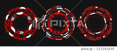 Round hud interface, circular tech elements 137242839