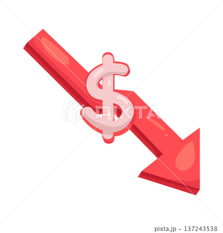 Illustration of money loss Illustration of money loss 137243538