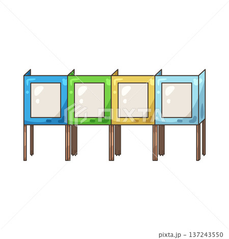 Illustration of voting booth 137243550