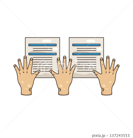 Illustration of voting card Illustration of voting card 137243553
