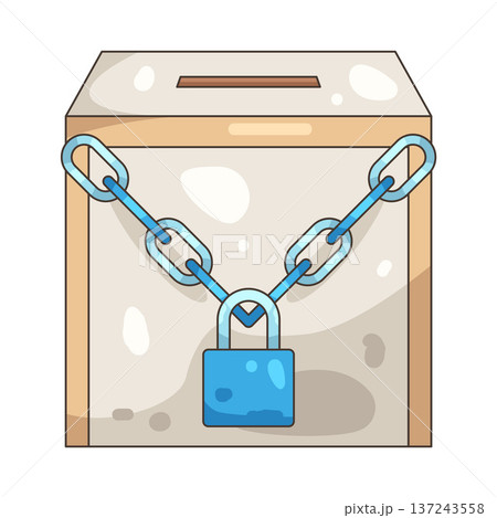 Illustration of voting box Illustration of voting box 137243558