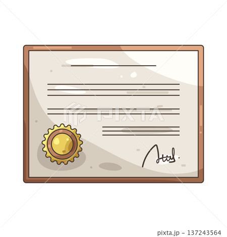 Illustration of certificate  137243564