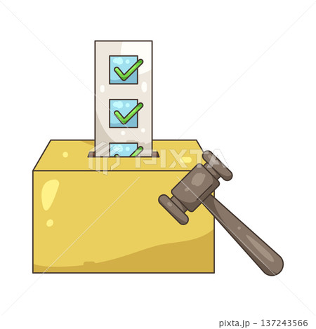 Illustration of voting box 137243566