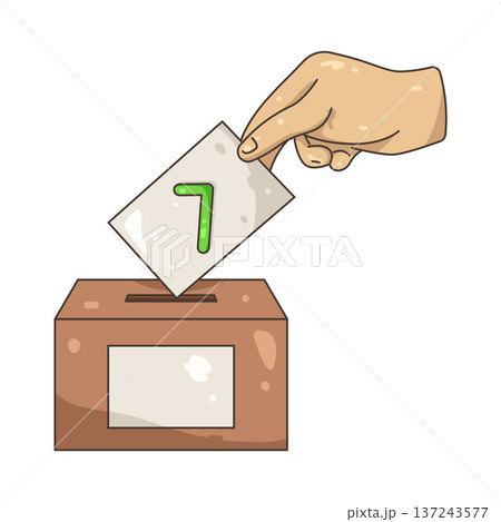 Illustration of voting box 137243577