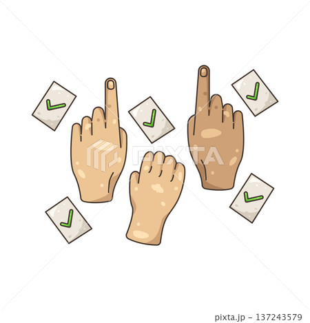 Illustration of voting card 137243579