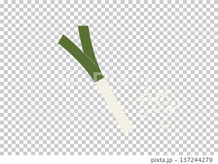 蔥和切好的蔥的簡單示意圖 137244279