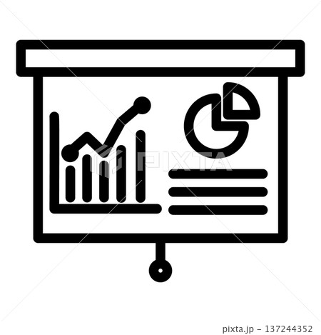 presentation icon outline vector illustration presentation icon outline vector illustration 137244352