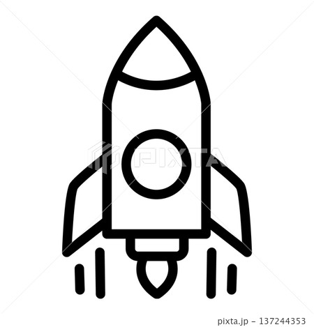 rocket icon outline vector illustration rocket icon outline vector illustration 137244353