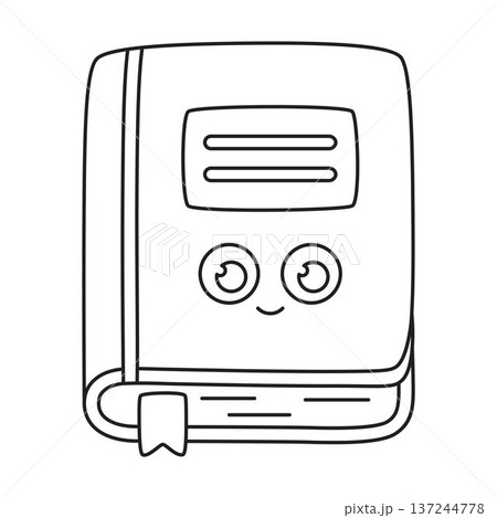 outline diary isolated 137244778