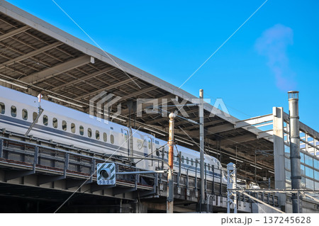 Nov 29 2025 Speed Rail Tracks at Kyoto Station Platforom 137245628