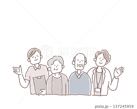 お年寄りと医療従事者 137245959