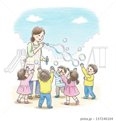 保育士のイラスト 137246104