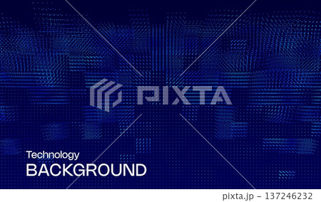 Ai tech background with abstract dot line pattern and bokeh effect. Design education big data, future digital network, business connect and science concept for banner, web or presentation. 137246232