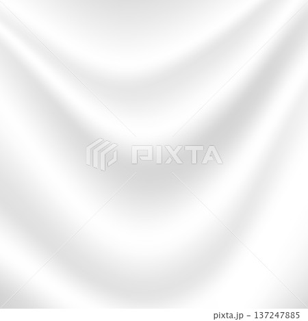 Vector white silk fabric background with soft overlay wavy folds. Vector white silk fabric background with soft overlay wavy folds. 137247885