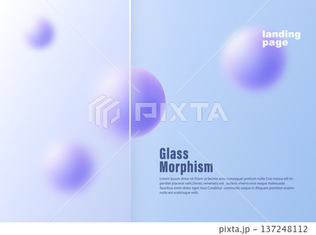 Glass morphism UI. For websites, social media, and business. Abstract blue background. Glass morphism UI. For websites, social media, and business. Abstract blue background. 137248112